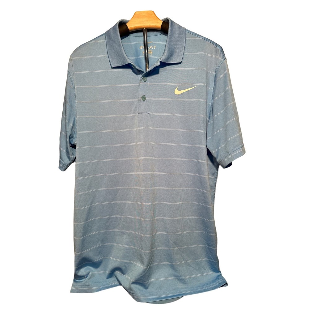 Nike Dri-Fit Golf Polo Mens Size M Blue